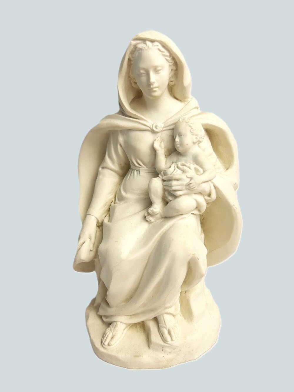 Madonna & Child Statue 1992 Artida Italy Signed Vintage Religious Figurine 7.50"